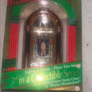 Elvis Presley Jukebox Holiday Ornament - Gold and Red